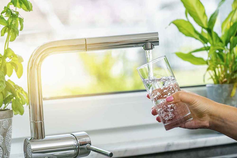 clean water from tap