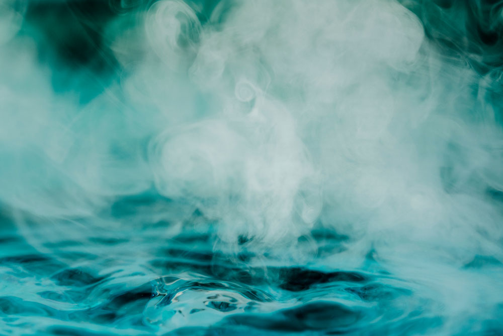 water being boiled/hot water